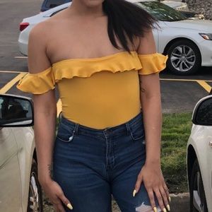 Yellow tube top